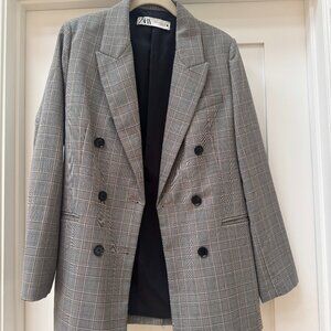 Zara Plaid Blazer - size M